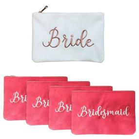 img 4 attached to 💄 Bridesmaid Personalized Cosmetic Embroidery Proposal for Bachelorette Party