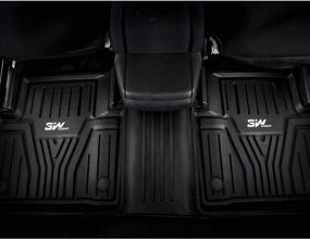 img 2 attached to 🚗 All-Weather Custom Fit 3W Floor Mats for Honda Accord 2018-2021 - Heavy Duty TPE Car Floor Liner - Front & Rear, Hybrid Model Included - Black