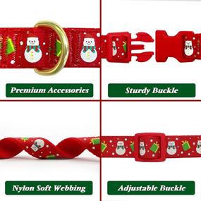 img 2 attached to 🎄 Azuza Festive Dog Collar with Removable Bowtie - Xmas Design, Adjustable for Small, Medium, and Large Dogs