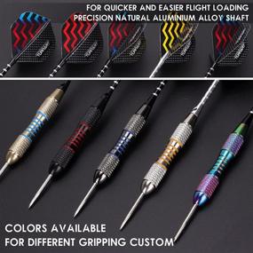 img 3 attached to 🎯 Professional Steel Tip Darts Set - 9 Pcs 24g Metal Darts with Aluminum Shafts, 20 O-Rings, 27 Extra Flights, Darts Tool, and Exquisite Packaging