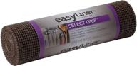 duck brand select grip easyliner shelf and drawer liner: non-adhesive, 12-inch x 10-feet, in chocolate brown (1141992) logo