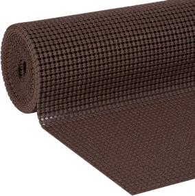 img 3 attached to Duck Brand Select Grip EasyLiner Shelf and Drawer Liner: Non-Adhesive, 12-Inch x 10-Feet, in Chocolate Brown (1141992)