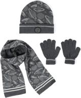 stay warm and stylish with accsa beanie reflective gloves scarff for boys' cold weather accessories logo