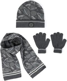 img 4 attached to Оставайтесь теплыми и стильными с аксессуарами для мальчиков Accsa Beanie Reflective Gloves Scarff для холодной погоды.