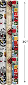 img 2 attached to Hallmark Harry Potter Wrapping Paper (3-Pack: 60 sq. ft. ttl) - 🧙 Marauder's Map & Hogwarts Crest Designs, Ideal for Birthdays, Graduations, Christmas, Valentine's Day