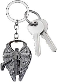 img 2 attached to 🚀 Metal Alloy Millennium Falcon Star Wars Keychain: Bottle Opener & Gift