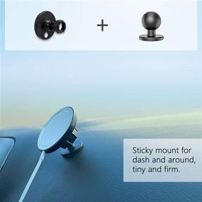 img 1 attached to 📱 Mag Safe Compatible Adhesive Car Mount: Magnetic Phone Car Holder for iPhone 12 & iPhone 13 - Vent & Dashboard Mount