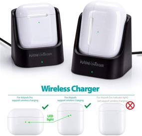 img 3 attached to Ultimate Convenience: Airpods Charger - Wireless Charger for Airpods Pro and Airpods in Sleek Black Design