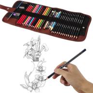 🎨 heshengping, sketching pencil set | drawing pen | charcoal sketch kit | covered graphite pencils | charcoal pencils | watercolor pencils | paper | erasable pen | beginners, artists, children, and adults | 39pcs art supplies logo