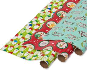 img 4 attached to 🎁 Премиум бумажка для упаковки подарков «Premum Papyrus» на Рождество: Праздничный Санта-Клаус, Праздничные друзья и Мир на Земле (3 упаковки)