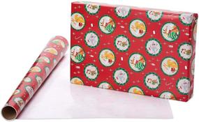 img 2 attached to 🎁 Premium Papyrus Christmas Wrapping Paper: Festive Santa Toss, Holiday Friends, and Peace on Earth (3 Pack)
