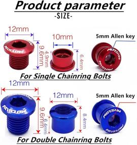 img 3 attached to 🔩 YBEKI Chainring Bolts: Premium Hardware for Road and MTB Bicycles- Single & Double Chainring Bolts with Mounting Wrench