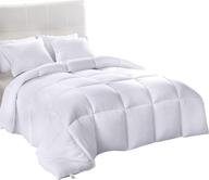 🛏️ utopia bedding all season comforter (queen, white) - plush siliconized fiberfill duvet insert - box stitched - down alternative comforter" logo