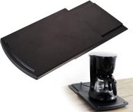 🧺 maximize countertop space with kleverise kitchen caddy sliding coffee maker tray mat - convenient storage for stand mixers, air fryers, and more - 12" abs base sliding shelf with smooth rolling wheels логотип