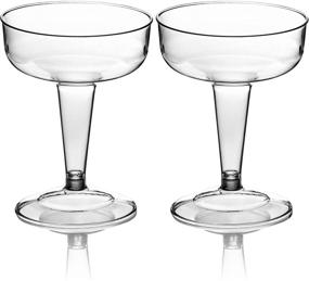 img 2 attached to 🍾 DecorRack Set of 12 Plastic Cocktail Glasses - Ideal for Outdoor Parties, Weddings, and Picnics - Stackable Stemmed Champagne Cups - Reusable and Disposable Wine Glasses