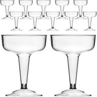 🍾 decorrack set of 12 plastic cocktail glasses - ideal for outdoor parties, weddings, and picnics - stackable stemmed champagne cups - reusable and disposable wine glasses logo