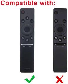 img 3 attached to 📺 AKWOX Black Silicone Remote Case for Samsung UHD TV Remote BN59-01241A, BN59-01242A, BN59-01292A - Shockproof & Washable Protector with Lanyard and Texture Design