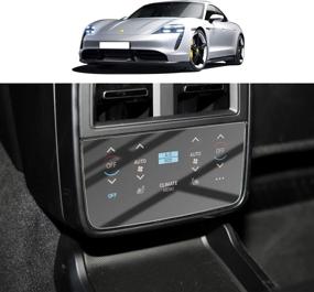 img 4 attached to Защитная пленка для экрана TPU для дисплея Porsche Taycan 2020 2021 повышенной четкости, антибликовое покрытие, пластик, кристально чистая защитная пленка (экран заднего сиденья AC)