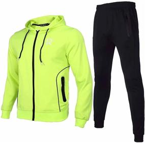 img 4 attached to 🏃 Active Men's Rambler Tracksuit: Stylish Casual Sweatsuits for Jogging