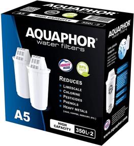 img 3 attached to AQUAPHOR Replacement Water Cartridges for A5 Jugs - 2 Pack, 350 Liters Each, White