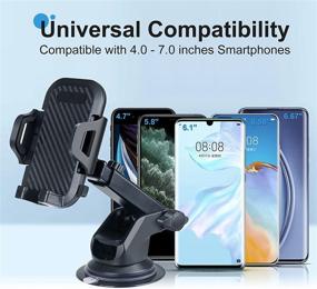 img 1 attached to 📱 Universal Car Phone Holder Mount - Securely Mount Your Cell Phone on Dash, Windshield, or Air Vent - Compatible with iPhone and other Mobile Phones