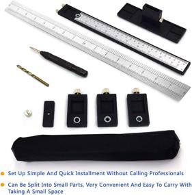 img 1 attached to 🔧 MESTUDIO Cabinet Hardware Jig - Adjustable Punch Locator Drill Guide for Handle Installation, Knobs, and Drawer Pulls on Doors and Drawers. Includes Center Punch for Enhanced Precision.