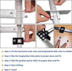 img 2 attached to 🔧 MESTUDIO Cabinet Hardware Jig - Adjustable Punch Locator Drill Guide for Handle Installation, Knobs, and Drawer Pulls on Doors and Drawers. Includes Center Punch for Enhanced Precision.