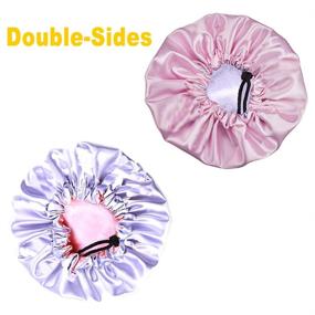 img 3 attached to 👒 Kids Satin Bonnet Night Sleep Caps - Soft, Adjustable Hats for Girls, Toddlers & Babies