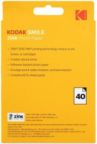 img 3 attached to 📸 Kodak Premium Zink Print Photo Paper (40 Sheets) 3.5x4.25 inch | Compatible with Kodak Smile Classic Instant Camera