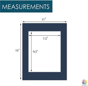 img 3 attached to 📸 10-пачковый центр подрезки для картона, 11x14 для 8x10 матов синего цвета достоинства - без кислот, 4-плотный, с белым ядром - идеально подходит для оформления картин, фотографий