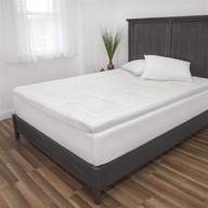 enhance your sleep with sensorpedic 3 in euro majestic mattress topper - queen, white логотип