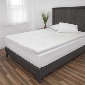 img 4 attached to Enhance Your Sleep with SensorPEDIC 3 in Euro Majestic Mattress Topper - Queen, White