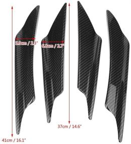 img 3 attached to Carbon Fiber Car Front Bumper Deflector Lip 🚘 Splitter Fins Canards Body Spoiler - Set of 4