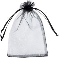 🎁 вулканические 100 штук 4x6 дюймов прозрачные органзовые мешочки: идеальная упаковка для вечеринок и свадебных подарков логотип