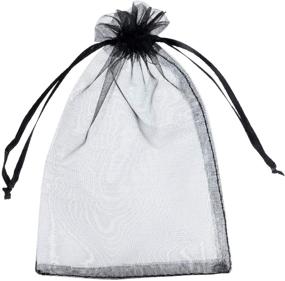 img 4 attached to 🎁 Volanic 100PCS 4X6 Inch Sheer Organza Bags: Perfect Party and Wedding Favor Gift Packaging