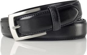 img 2 attached to 🧑 Genuine Leather Stitched Uniform Men's Accessories Belts with Buckle