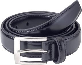 img 3 attached to 🧑 Genuine Leather Stitched Uniform Men's Accessories Belts with Buckle