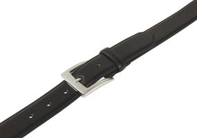 img 1 attached to 🧑 Genuine Leather Stitched Uniform Men's Accessories Belts with Buckle