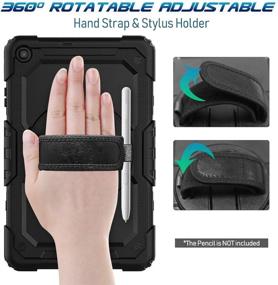 img 2 attached to 📱 Timecity Galaxy Tab A 10.1 Case 2019 - Ultimate Protection with Rotating Stand, Hand Strap & Screen Protector - Shop Now!