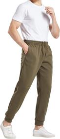 img 3 attached to 👖 MLYENX Men's Fleece Jogger Pants - Adjustable Drawstring Sweatpants for Workout and Running