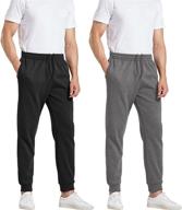 👖 mlyenx men's fleece jogger pants - adjustable drawstring sweatpants for workout and running logo