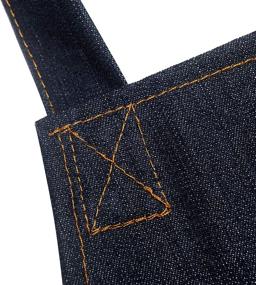 img 2 attached to Premium Blue Denim Jean Tool Apron: Durable, Waterproof, Lightweight with 4 Pockets - Adjustable Canvas for Ultimate Work Convenience