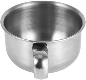 img 2 attached to 🪒 Stainless Steel Shaving Soap Mug – Delaman Metal Bowl Cup for Shaver Razor, Cleansing Foam Tool