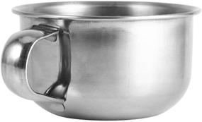 img 1 attached to 🪒 Stainless Steel Shaving Soap Mug – Delaman Metal Bowl Cup for Shaver Razor, Cleansing Foam Tool