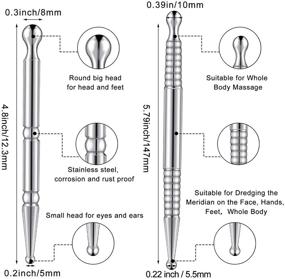 img 1 attached to Повысьте качество жизни с помощью ручного иглопробивающего пера из нержавеющей стали - массажера для голистической терапии меридианов.