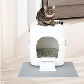 img 2 attached to 🐱 RIZZARI Large Portable Cat Litter Box with Lid - Top Entry, Enclosed Cat Litter Box for Anti-Splashing & Easy Installation