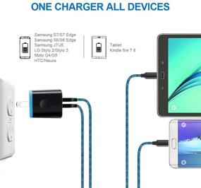 img 3 attached to 🔌 AndHot Dual Port USB Wall Charger + Car Charger Adapter + 2Pack 6ft Micro USB Cable: Ultimate Compatibility with Samsung Galaxy S7/S6 Edge/Note 5/J7 V/J7 Perx/J7 Sky pro/J7 Prime/J8 Prime/J8 Pro/J3, Tab S2/A 9.7