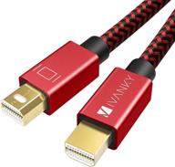 🔌 ivanky mini displayport to mini displayport cable, 4k mini dp cable - 2m/6.6ft, red - compatible with macbook pro/air, imac, surface, dell, asus логотип