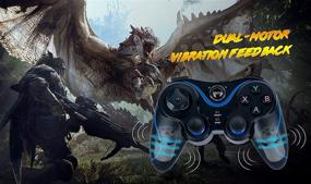 img 2 attached to 🎮 Wireless PC/PS3 Controller: 2.4G Remote Game Console & Tesla Model 3 Screen Controller, Dual-Vibration PC Video Gamepad Joystick (WIN7/8/10/XP compatible)