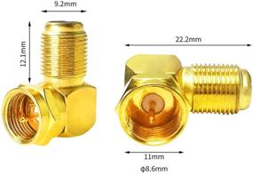 img 3 attached to 🔌 Goupchn 5 пакетов Мужской-женский разъем RG6 с золотым покрытием для коаксиального соединения под углом 90 градусов F-типа: Улучшение коаксиальных соединений для настенных ТВ и настенных панелей.